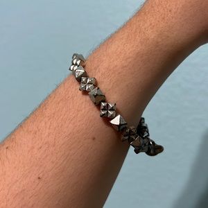 Geometric silver Alex and Ani bracelet
